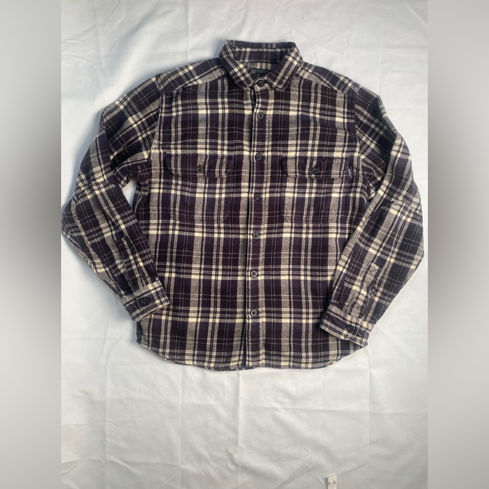 Vintage Woolrich Woolen Mills Men's Long Sleeve Flannel Shirt Size Medium Cotton